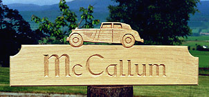 McCallum oak sign - House Signs